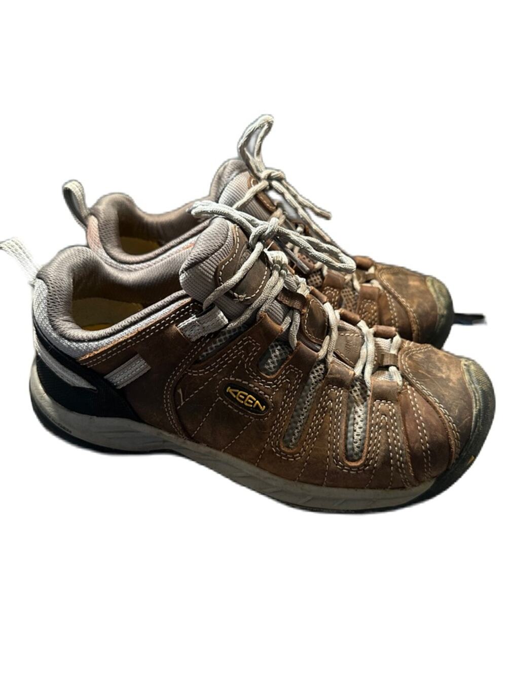 Keen Brown Leather Trail Low-Top Sneakers